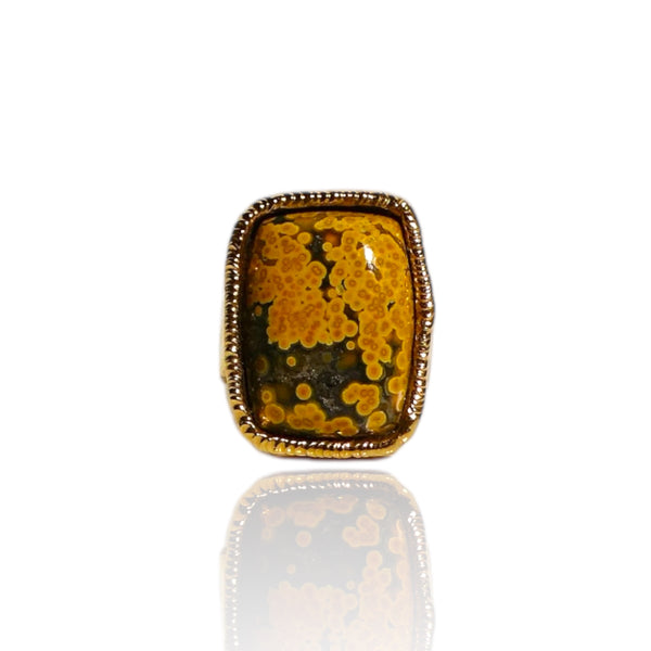 NEW Square Ocean Jasper Ring