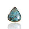 NEW Large Natural Turquoise Teardrop Ring