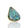 NEW Large Natural Turquoise Teardrop Ring