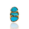 NEW Triple Sleeping Beauty Turquoise Ring