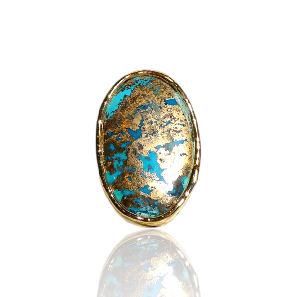 NEW Large Oval Natural Turquoise Ring