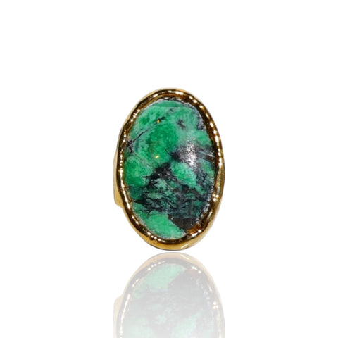 NEW Green Zoisite Oval Ring