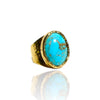 NEW Natural Turquoise Oval Ring