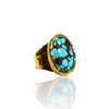 NEW Natural Web Turquoise Oval Ring