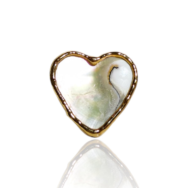 NEW Heart or Flower Shaped Mother of Pearl Ring