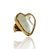 NEW Heart or Flower Shaped Mother of Pearl Ring