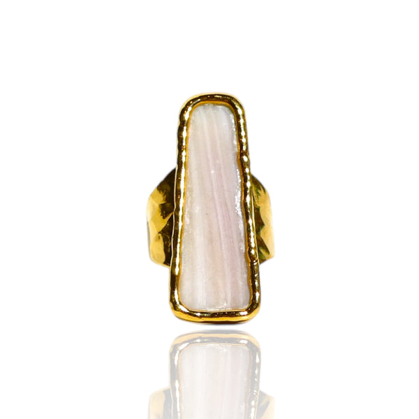 NEW Rectangular Selenite Ring