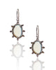 NEW Sliced Opal Earrings with Black Diamonds