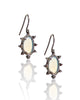 NEW Sliced Opal Earrings with Black Diamonds