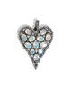 NEW Sliced Opal and Black Diamond Heart Pendant