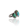 NEW Three Stone Natural Turquoise Sterling Silver Ring