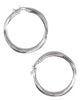 NEW Medium Twisted Sterling Silver Hoop Earrings