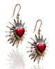 NEW Sacred Heart Sterling Silver Earrings