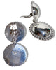 NEW Large Sterling Silver Dome Clip-On Earrings