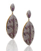 NEW Pave Ruby and Black Diamond Flourish Earrings