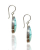 NEW Natural Turquoise Sterling Silver Teardrop Dangle Earrings