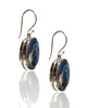 NEW Sterling Silver Oval Abalone Shell Dangle Earrings