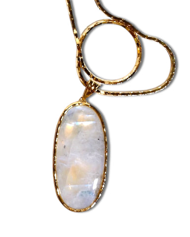 NEW Large Rainbow Moonstone Pendant