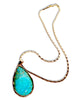 NEW Large Natural Turquoise Teardrop Pendant