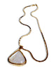 NEW Natural Rainbow Moonstone Triangle Pendant