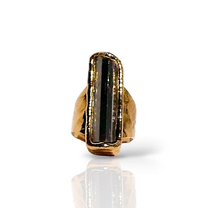 Elongated Black Tourmaline Ring