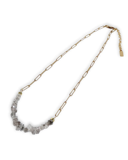 Herkimer Diamond Paperclip Chain Necklace