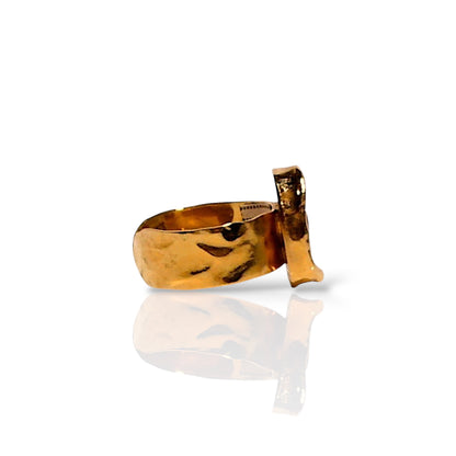 Dark Brown Druzy Adjustable Ring