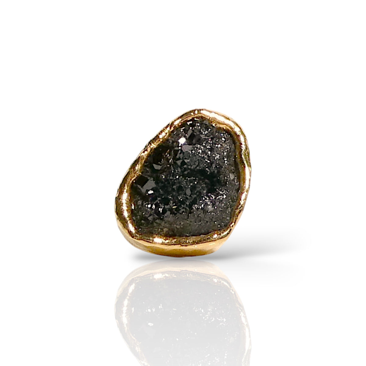 Dark Brown Druzy Statement Ring