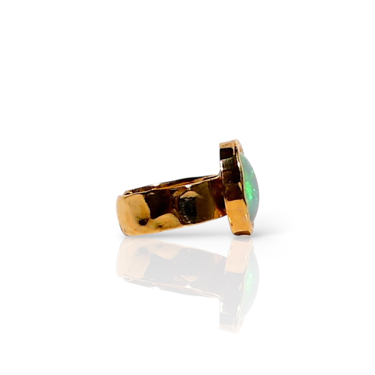 Small Oval Natural Opal Ring