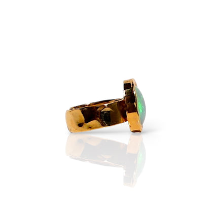 Small Oval Natural Opal Ring