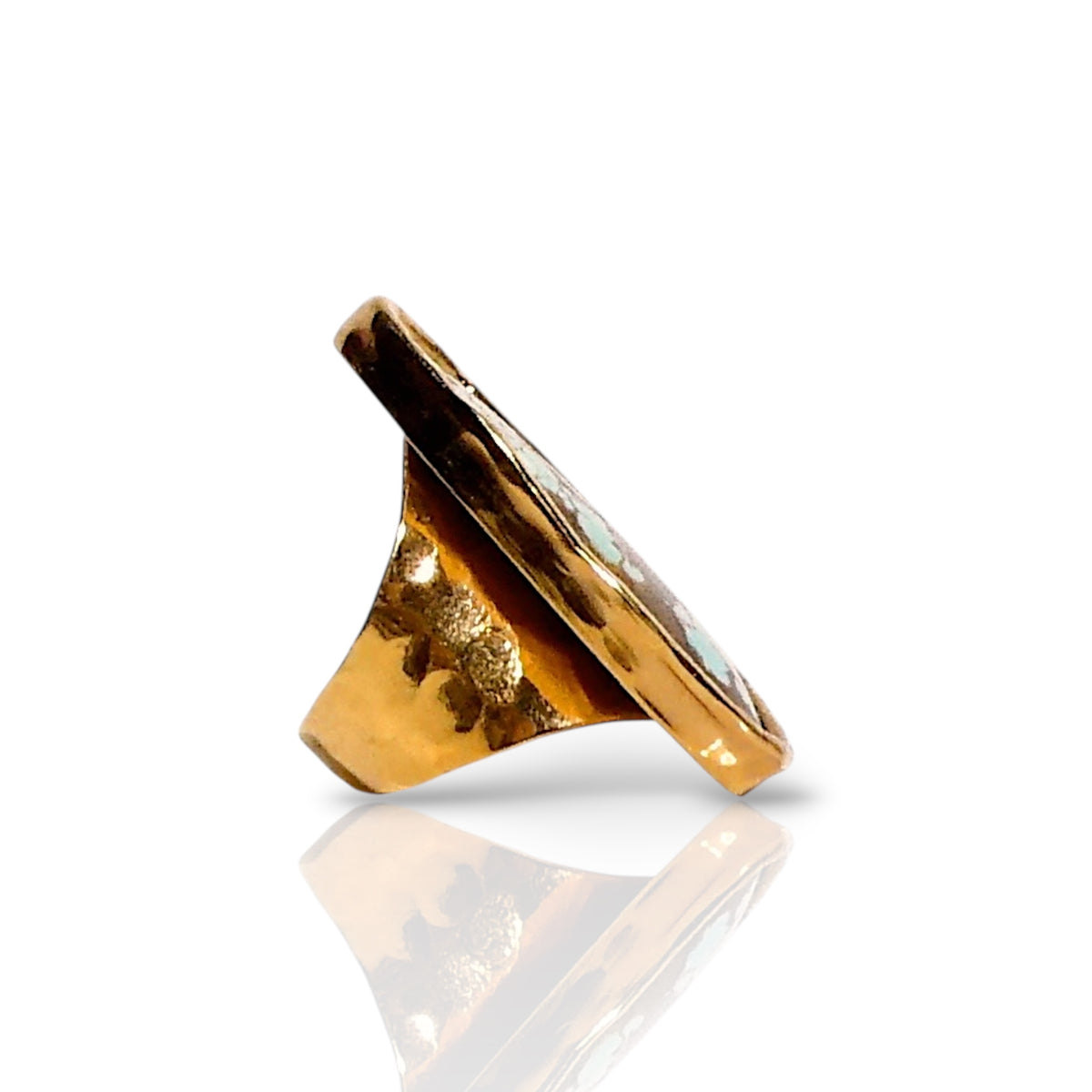 Natural Boulder Turquoise Statement Ring