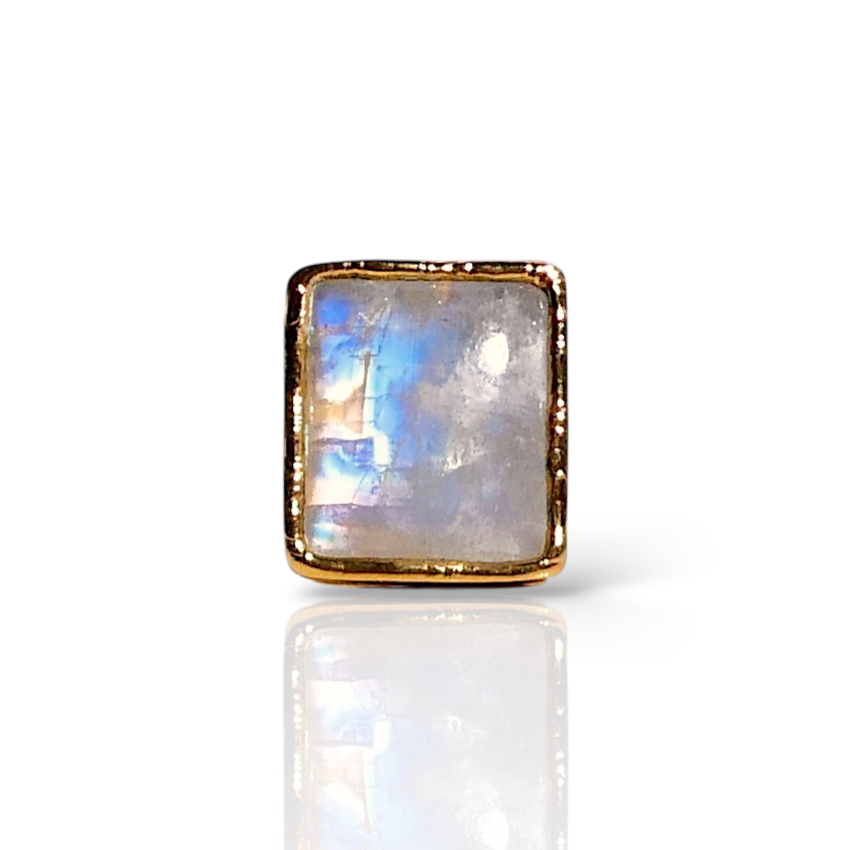 Square Moonstone Statement Ring