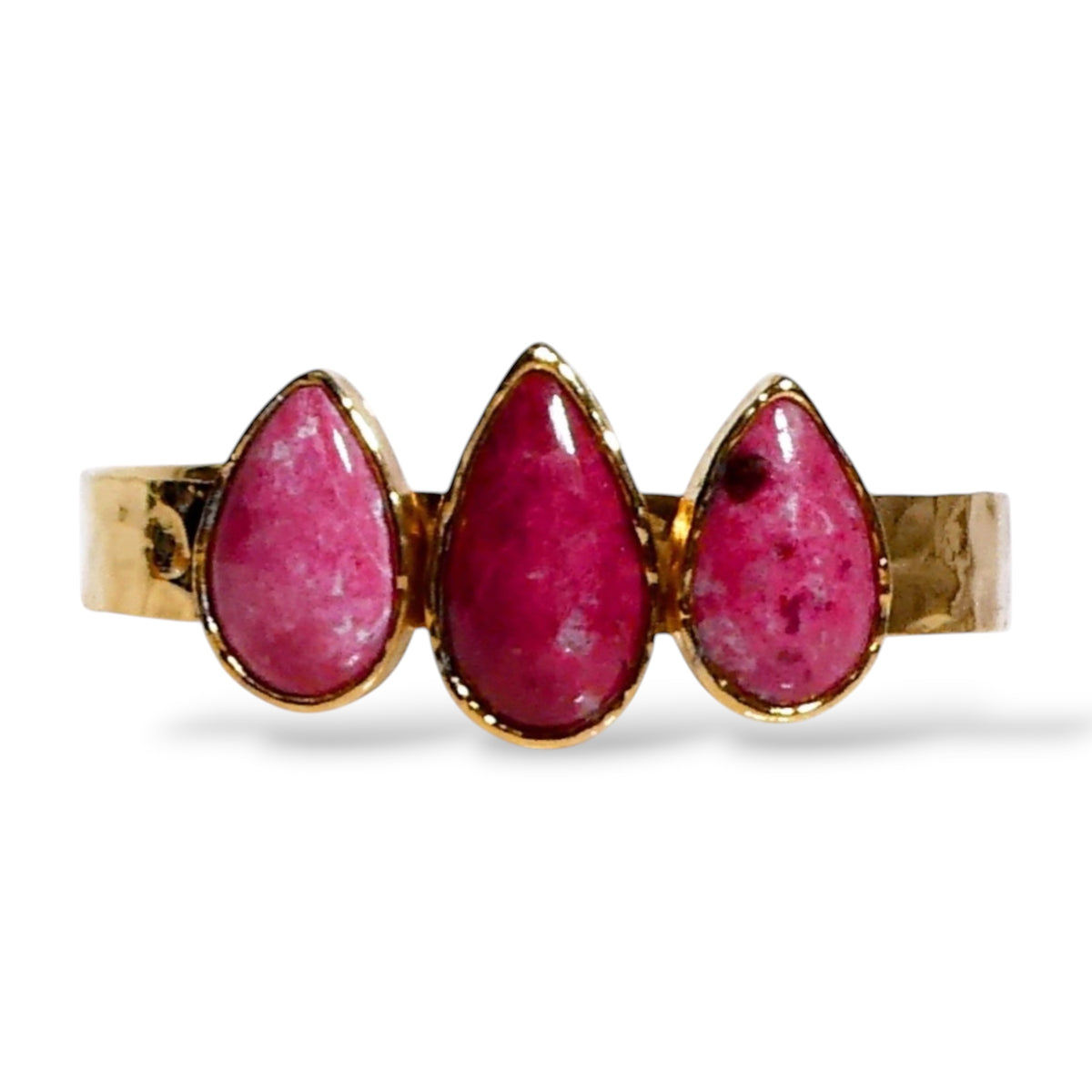 Natural Ruby Teardrop Cuff Bracelet
