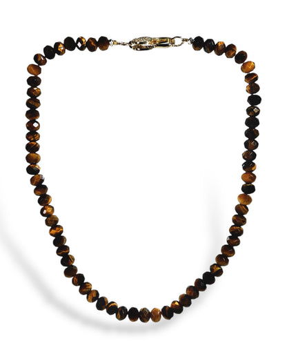 NEW Tiger’s Eye Candy Necklace with Pave Clasp