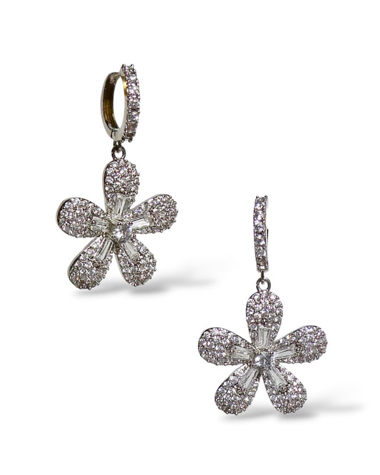 Crystal Bloom Drop Earrings