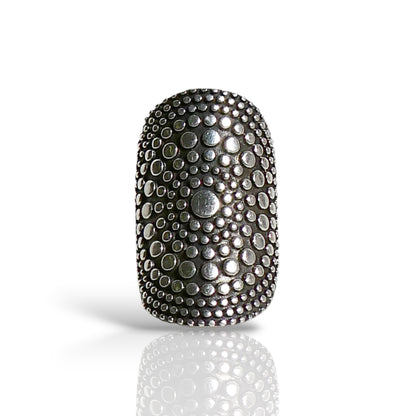 Sterling Silver Dotted Dome Statement Ring