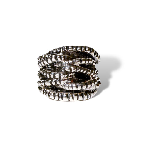 Sterling Silver 925 Intertwined Rope Ring