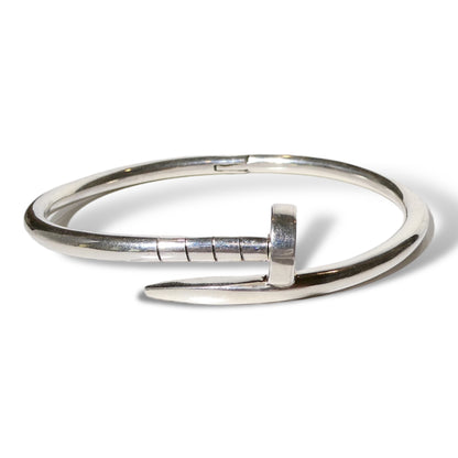 Sterling Silver Wrapped Nail Bracelet