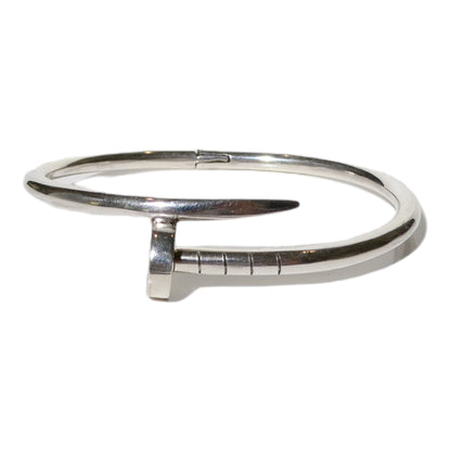 Sterling Silver Wrapped Nail Bracelet