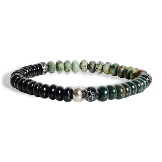 NEW Men’s Mixed Green & Black Diamond Bracelet