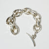 Hammered Sterling Silver Chunky Chain Bracelet
