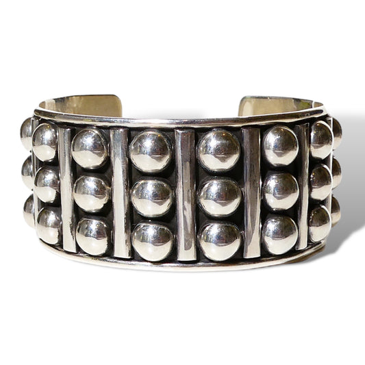 Sterling Silver Ball Cuff