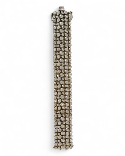 NEW Raw Cut Diamond Wide Cuff Bracelet