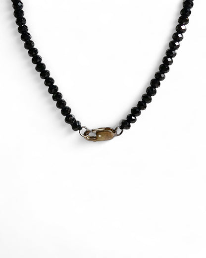 NEW Men’s Black Spinel Beaded Necklace