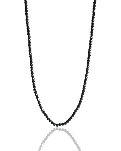 NEW Men’s Black Spinel Beaded Necklace