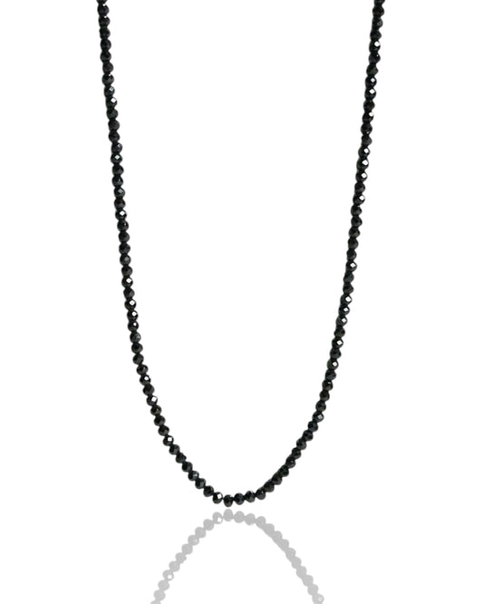 NEW Men’s Black Spinel Beaded Necklace