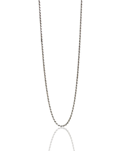 NEW Men’s Silver Twisted Rope Chain Necklace