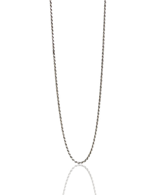NEW Men’s Silver Twisted Rope Chain Necklace
