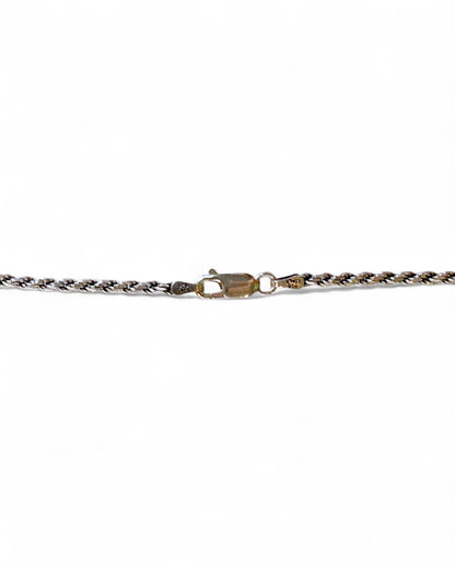 NEW Men’s Silver Twisted Rope Chain Necklace