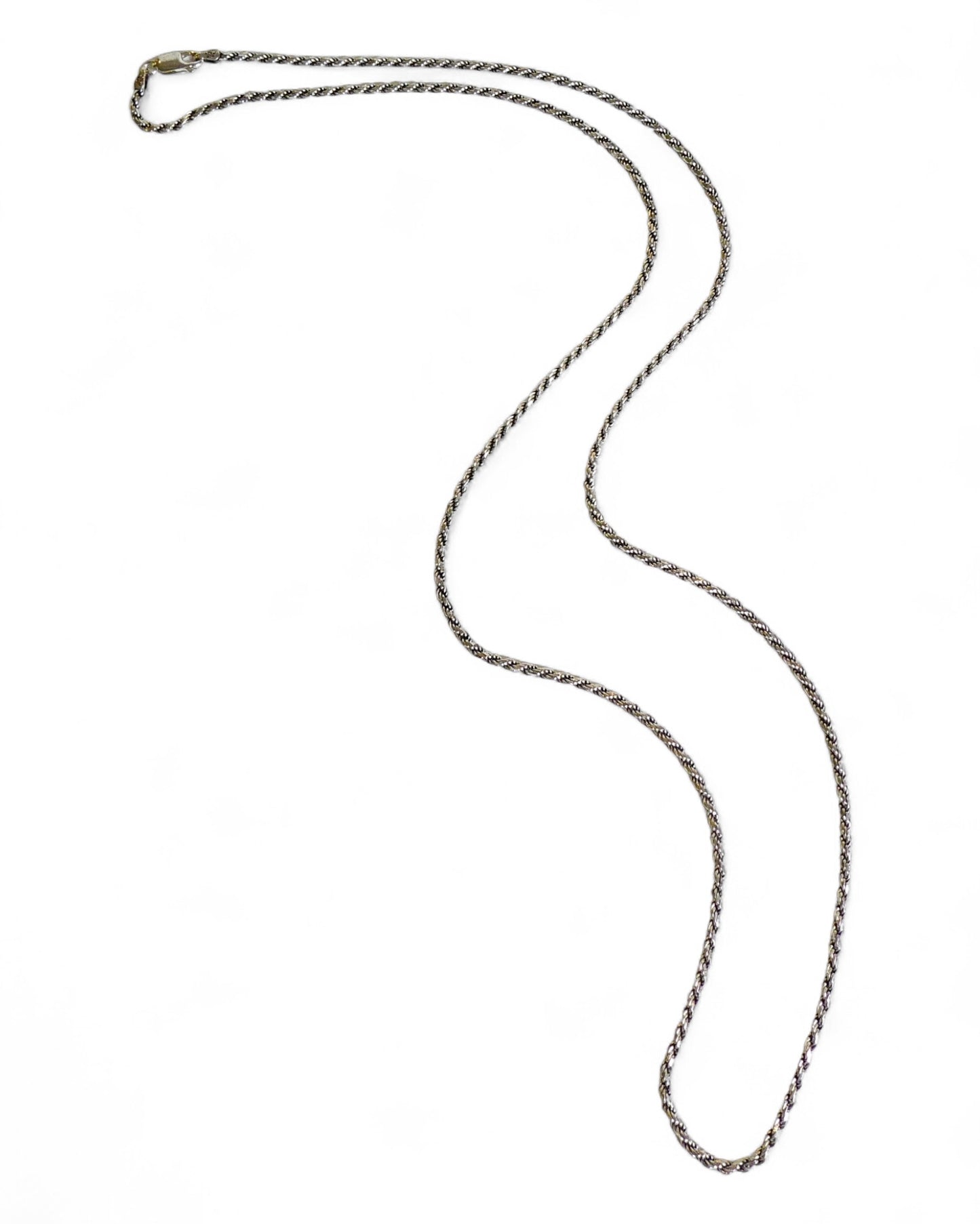 NEW Men’s Silver Twisted Rope Chain Necklace